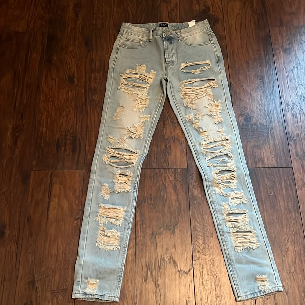 Men Boohoo Distressed Denim